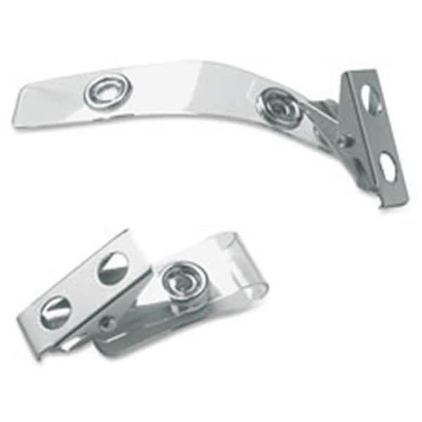 Pen2Paper ID Strap Clip, Prepunched, Vinyl, 25-PK, Clear PE127542 - main